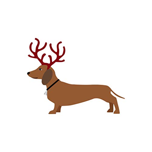 TENNER.LONDON 5er Set Weihnachten Dackel Aufbügler DIY Siebdruck Patch Maschinenwäsche Motiv Applikation Transfer Liebhaber Weihnachten Hund von TENNER.LONDON