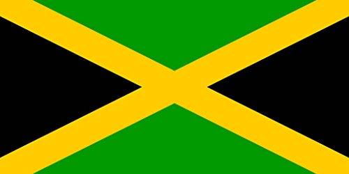 TENNER.LONDON Set von 5 Jamaika-Flaggen zum Aufbügeln auf Siebdruck, Stoffapplikation, maschinenwaschbar, Transferdruck, Jamaikaflagge von TENNER.LONDON