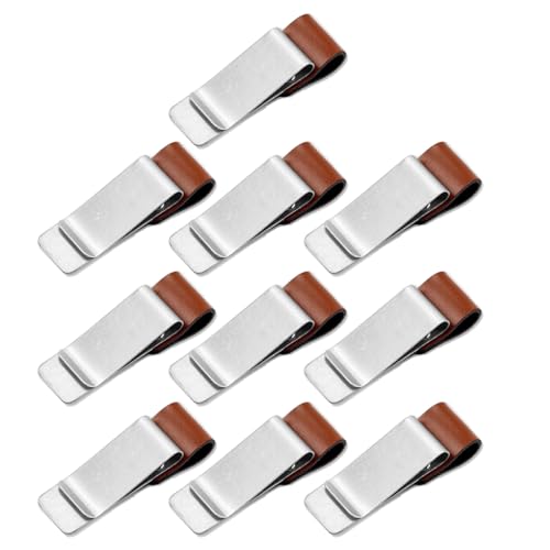 10 Stück Metall-Stiftschlaufen-Halter, Notizbuch-Hülsen-Clips für Tagebuch, Planer, Klemmbrett, Büro von TENYELE