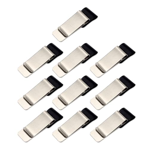 10 Stück Metall-Stiftschlaufen-Halter, Notizbuch-Hülsen-Clips für Tagebuch, Planer, Klemmbrett, Büro von TENYELE
