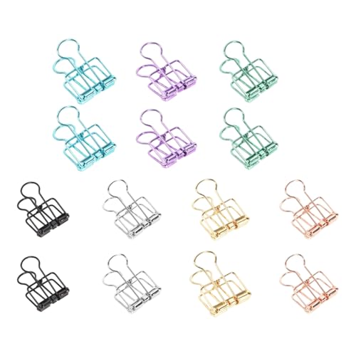 14 Stück/Set lange Binder-Clips, Büroklammern, Metalldraht, ausgehöhlt, Rechnung, Schule, Büro, Heimbedarf, Metall, langer Schwanzbinder, ausgehöhlte Papierklammern 14 Stück/Set lange Binder-Clips, Büroklammern, Metalldraht, ausgehöhlt, Rechnung, Schule, Büro, Heimbedarf, Metall, langer Schwanzbinder, ausgehöhlte Papierklammern von TENYELE