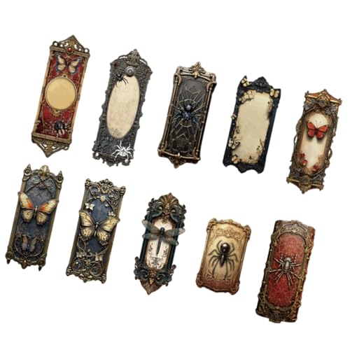 20 Stück Ästhetische Aufkleber Goth Geprägt Aufkleber Scrapbooking Dekoration Aufkleber für Journal Handyhülle Gitarre Laptop Vintage Gothic Stickerbögen von TENYELE