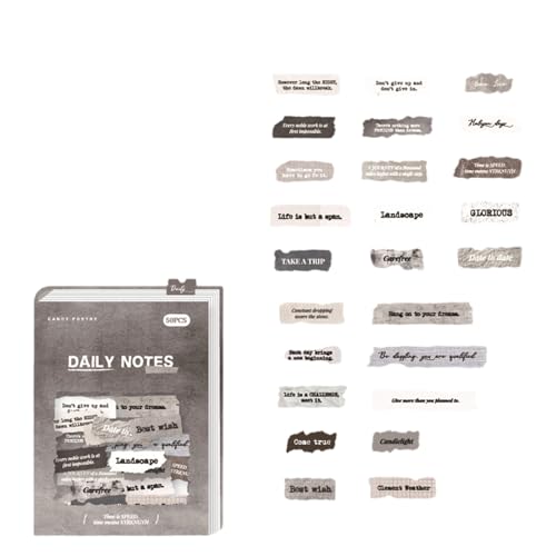 50pcs Buntes Aufkleber Dekoratives Papier Künstlerisch Papier Englisch Brief Für Handwerk Und Kartenjournal Dekoration Aufkleber 50pcs Buntes Aufkleber Dekoratives Papier Künstlerisch Papier Englisch Brief Für Handwerk Und Kartenjournal Dekoration Aufkleber von TENYELE