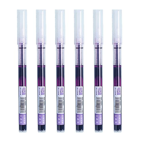 6 Stück/Packung Stifte mit feiner Spitze, 0,5 mm, feine Spitze, Gelflüssigkeit, Roll-Kugelschreiber für Büro von TENYELE