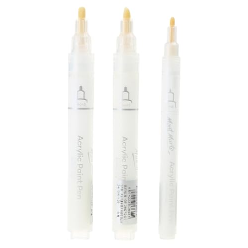 Acrylfarben Stifte Set Gold/Silber/Weiß Wasserfest Permanent Marker zum Malen auf Holz, Metall, Steinen, Leinwand, Stoff von TENYELE