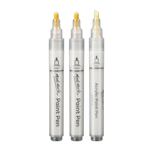 Acrylfarben Stifte Set Gold/Silber/Weiß Wasserfest Permanent Marker zum Malen auf Holz, Metall, Steinen, Leinwand, Stoff von TENYELE