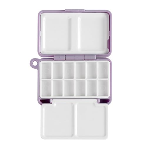 Aufbewahrungsbox für Aquarellfarben, 12 Mulden, zusammenklappbar, tragbar, Mischtablett für Künstler, Studenten Aufbewahrungsbox für Aquarellfarben, 12 Mulden, zusammenklappbar, tragbar, Mischtablett für Künstler, Studenten von TENYELE