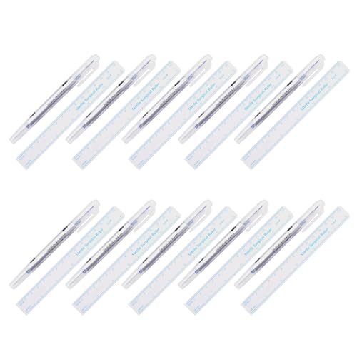 Augenbrauen-Marker mit Doppelspitze, Microblading-Marker mit Papierlineal, Doppelspitze, Make-up-Positionierung, 10 Stück von TENYELE