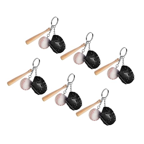 Baseball-Schlüsselanhänger, Baseball-Halter, Rucksack, Geldbörse, Charm-Anhänger, Schlüsselanhänger, Zubehör, Kindergeburtstag, Partyzubehör, Legierung, Schlüsselanhänger, Charm, 6 Stück Baseball-Schlüsselanhänger, Baseball-Halter, Rucksack, Geldbörse, Charm-Anhänger, Schlüsselanhänger, Zubehör, Kindergeburtstag, Partyzubehör, Legierung, Schlüsselanhänger, Charm, 6 Stück von TENYELE