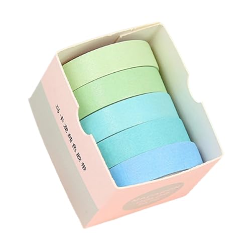 Dekoratives Klebeband, 10 mm x 2 m, für Scrapbooking, Fotoalbum, Tagebuch, Notizbuch, wasserabweisend, ästhetisches Papierband, Scrapbooking, 5 Rollen Dekoratives Klebeband, 10 mm x 2 m, für Scrapbooking, Fotoalbum, Tagebuch, Notizbuch, wasserabweisend, ästhetisches Papierband, Scrapbooking, 5 Rollen von TENYELE