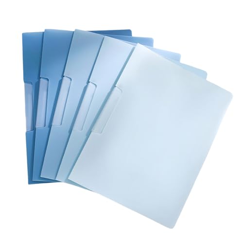 Dokumentenhüllen mit drehbarer Klemme, Dokumententestpapier, Organizer in Briefgröße, für 30 Blatt für Büro, 5 Stück von TENYELE