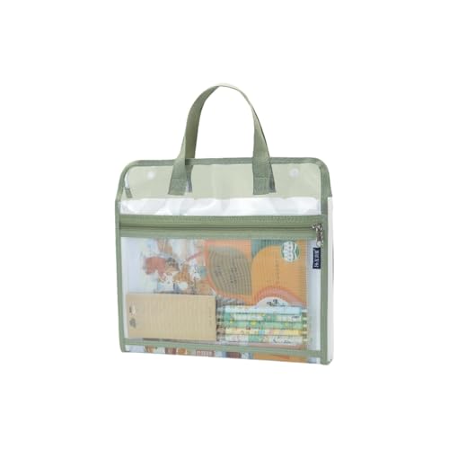 Dokumentenmappe mit 13 Fächern, wasserabweisend, transparent, PVC, erweiterbar, Ordner, Sortierordner, erweiterbarer PVC-Dokumenten-Organizer von TENYELE