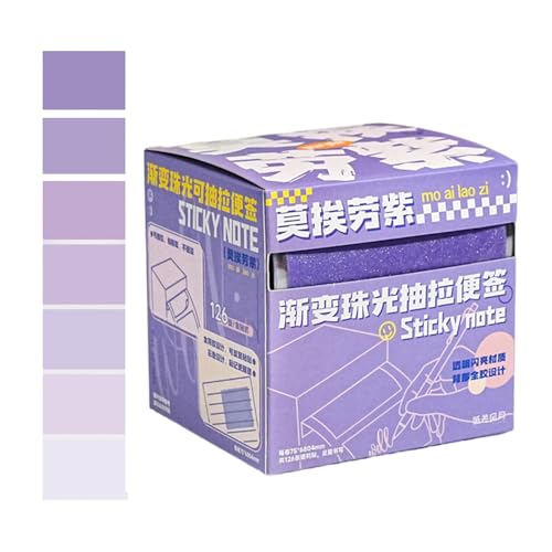 Haftnotizen zum Herausziehen, 126 Blatt, herausziehbare Schreibnotizen, Papier, kleiner transparenter Notizblock Haftnotizen zum Herausziehen, 126 Blatt, herausziehbare Schreibnotizen, Papier, kleiner transparenter Notizblock von TENYELE