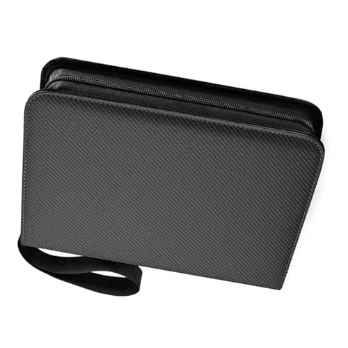 Kartenordner mit 9 Fächern, Kartenalbum, Spielkarten-Sammelalbum, 3 Ringe, Leder, Orgnisermappe für Sportkarten, Sammelkarten-Organizer Kartenordner mit 9 Fächern, Kartenalbum, Spielkarten-Sammelalbum, 3 Ringe, Leder, Orgnisermappe für Sportkarten, Sammelkarten-Organizer von TENYELE