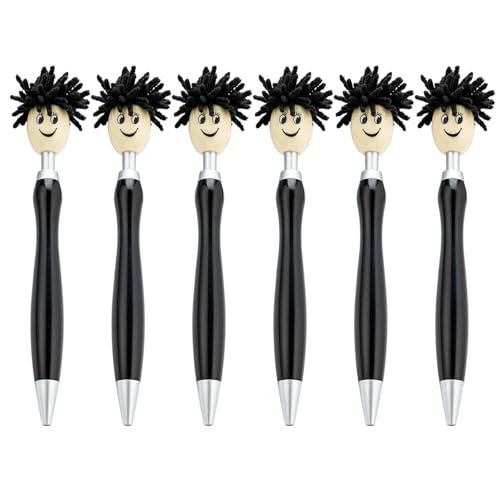 Kugelschreiber, 1,0 mm, Moppkopf, glattes Schreiben, Schreibwaren, Schule, Bürobedarf, 6 Stück Kugelschreiber, 1,0 mm, Moppkopf, glattes Schreiben, Schreibwaren, Schule, Bürobedarf, 6 Stück von TENYELE