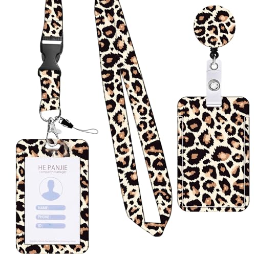 Lanyard Mit Einziehbarem Abzeichenrollenkartenhalter Leoparden Print Identity Badge Mit Abnehmbarem Hals Modisch Riemen Lanyard Mit Einziehbarem Abzeichenrollenkartenhalter Leoparden Print Identity Badge Mit Abnehmbarem Hals Modisch Riemen von TENYELE