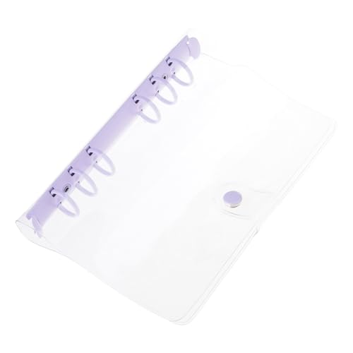Notizbuch mit 6 Druckknöpfen, 6 Ringe, transparent, weich, für Schule, Büro, Meeting Notizbuch mit 6 Druckknöpfen, 6 Ringe, transparent, weich, für Schule, Büro, Meeting von TENYELE