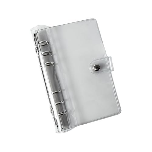 Notizbuch mit 6 Druckknöpfen, 6 Ringe, transparent, weich, für Schule, Büro, Meeting Notizbuch mit 6 Druckknöpfen, 6 Ringe, transparent, weich, für Schule, Büro, Meeting von TENYELE