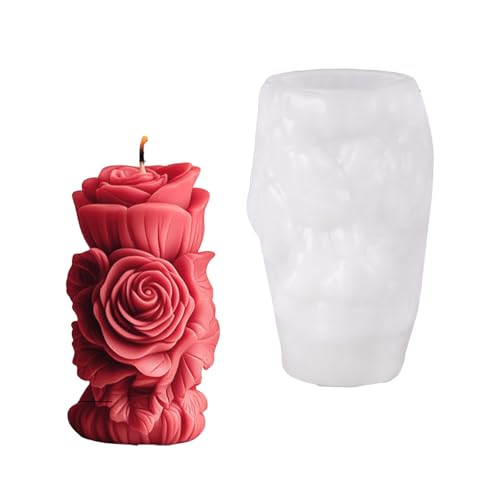 Silikonform mit geprägten Rosenblüten für Epoxidharz, handgefertigte Seifenherstellung, Gipsdekoration, Hochzeitsdekoration, Silikonform von TENYELE