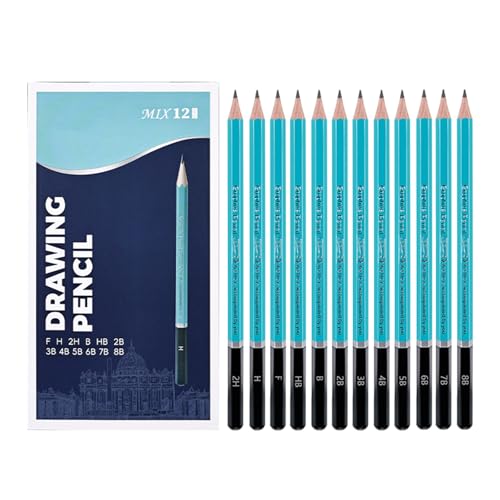 TENYELE 12pcs Professionelle Skizze Stifte Für Künstler Anfänger Schüler Holz Zeichnung Bleistift Zum Skizzieren Von Zeichnungen Und Schattieren Kunststiften Student Student von TENYELE