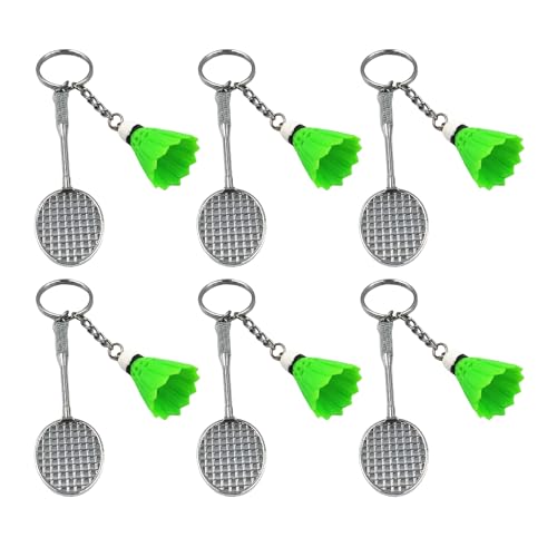 TENYELE Badminton-Schlüsselanhänger, Badminton-Schlüsselanhänger, Rucksack, Geldbörse, Charm-Anhänger, Schlüsselanhänger, Zubehör, Kindergeburtstag, Partyzubehör, 6 Stück TENYELE Badminton-Schlüsselanhänger, Badminton-Schlüsselanhänger, Rucksack, Geldbörse, Charm-Anhänger, Schlüsselanhänger, Zubehör, Kindergeburtstag, Partyzubehör, 6 Stück von TENYELE