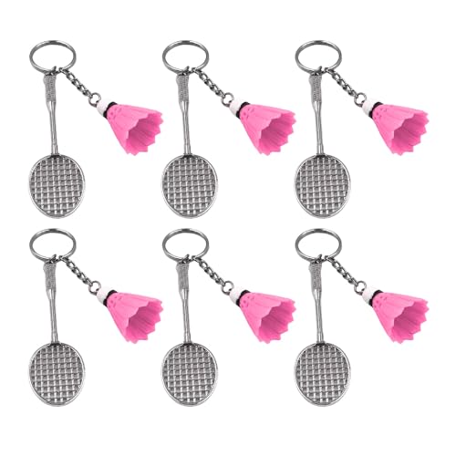 TENYELE Badminton-Schlüsselanhänger, Badminton-Schlüsselanhänger, Rucksack, Geldbörse, Charm-Anhänger, Schlüsselanhänger, Zubehör, Kindergeburtstag, Partyzubehör, 6 Stück TENYELE Badminton-Schlüsselanhänger, Badminton-Schlüsselanhänger, Rucksack, Geldbörse, Charm-Anhänger, Schlüsselanhänger, Zubehör, Kindergeburtstag, Partyzubehör, 6 Stück von TENYELE