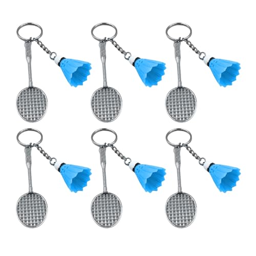 TENYELE Badminton-Schlüsselanhänger, Badminton-Schlüsselanhänger, Rucksack, Geldbörse, Charm-Anhänger, Schlüsselanhänger, Zubehör, Kindergeburtstag, Partyzubehör, 6 Stück TENYELE Badminton-Schlüsselanhänger, Badminton-Schlüsselanhänger, Rucksack, Geldbörse, Charm-Anhänger, Schlüsselanhänger, Zubehör, Kindergeburtstag, Partyzubehör, 6 Stück von TENYELE