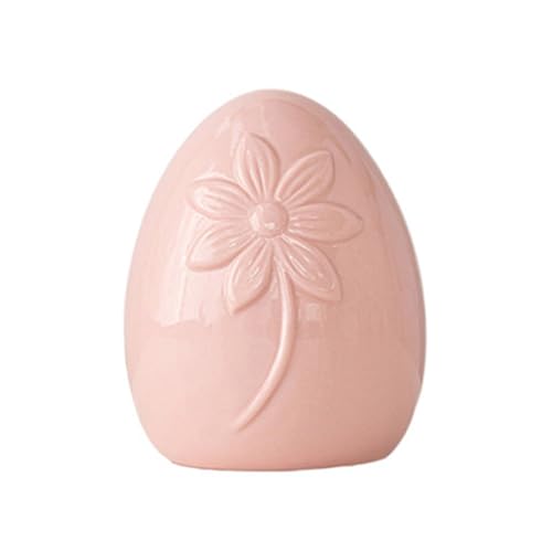 TENYELE Dekorative Keramik Ostereier für elegante Frühlings-Tischdekorationen Osterfeier Geschenk Keramikfiguren Tischdekoration von TENYELE