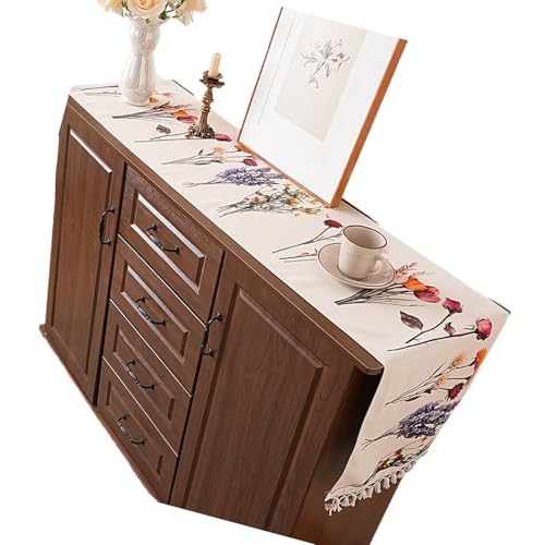 TENYELE Elegante Esstischabdeckung mit Blumendruck, Polyester, Schutz für Familienessen, Party, Dekoration, Esstischabdeckung TENYELE Elegante Esstischabdeckung mit Blumendruck, Polyester, Schutz für Familienessen, Party, Dekoration, Esstischabdeckung von TENYELE