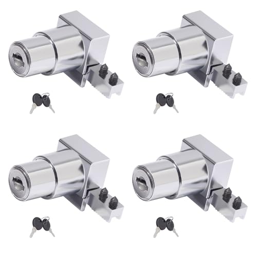 TENYELE Kolben für Glasschiebetüren, Vitrinen, Vitrinen, Scharnier-Glasschränke, für 5 - 8 mm große Türen, Schmuckschränke, 4 Stück von TENYELE
