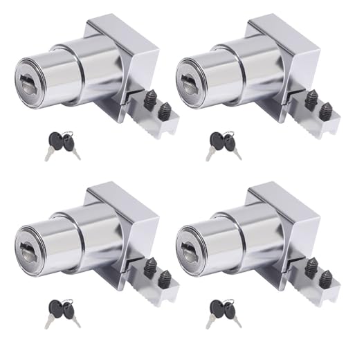TENYELE Kolben für Glasschiebetüren, Vitrinen, Vitrinen, Scharnier-Glasschränke, für 5 - 8 mm große Türen, Schmuckschränke, 4 Stück von TENYELE
