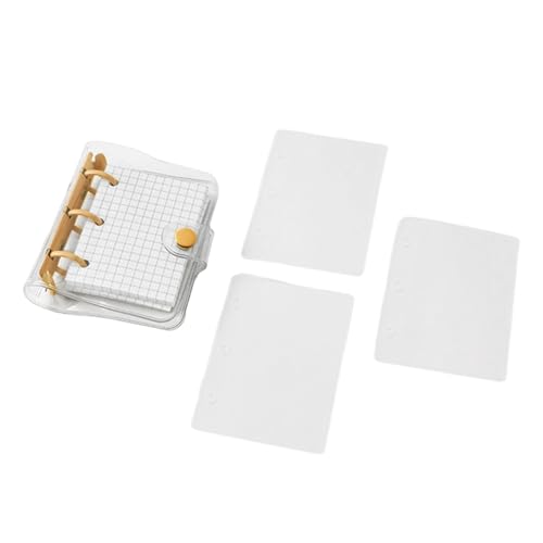 Taschen-Notizbuch, Planer, 3 Ringe, Notizblöcke, Planer, Taschen-Tagebuch für Scrapbooking, 80 Blatt, gerastertes Papier von TENYELE