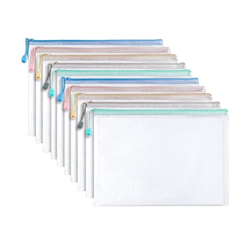 Transparente Dokumententaschen aus PVC, wasserdicht, Dokumentenmappe, Aufbewahrungstasche für Studenten, Lehrer, 20 Stück von TENYELE