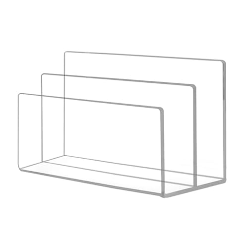 Transparenter Acryl-Aktenhalter, Schreibtisch-Organizer, Büro-Aktenordner, Zeitschriftenhalter für Dokumente, Briefe, Bücher, Acryl, Aktenordner, Dokumentenhalter, Zeitschriftenhalter, Bürobedarf von TENYELE