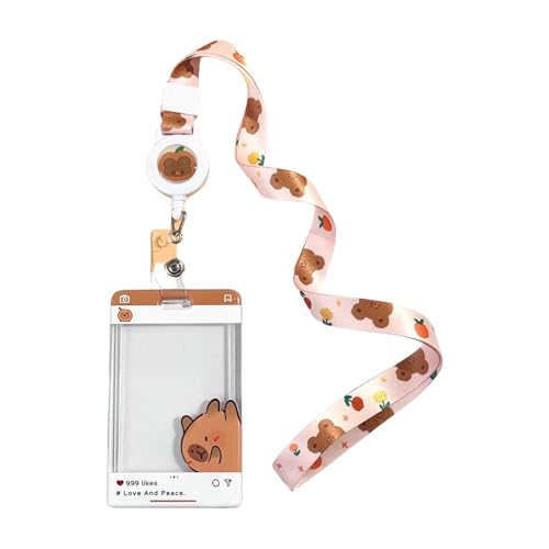 Versenkbares Lanyard Mit Identitätskartenkoffer Wasserfeste Kartenhülle Mit Hals Lanyard/Federschnur 2 Karten Kratzfeste Abdeckungen von TENYELE