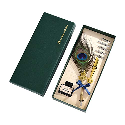 Vintage Kalligraphie Feder Dip Füllfederhalter Schreibfedern Schreibwaren Schule Geburtstag Geschenke Dip Pen und Set von TENYELE