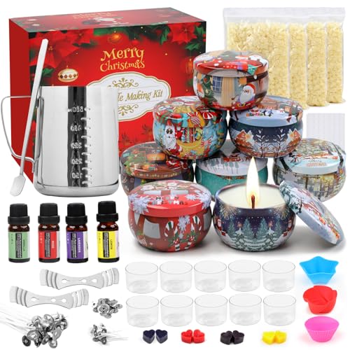 TEPENAR DIY Kreative Kerzenherstellung Kit - Kerzen selber Machen Set mit Sojawachs, Dose, Dochte, ätherisches Öl, Bienenwachs, Kerzenglas, Rührlöffel, Schmelztopf als Frauen Geschenk TEPENAR DIY Kreative Kerzenherstellung Kit - Kerzen selber Machen Set mit Sojawachs, Dose, Dochte, ätherisches Öl, Bienenwachs, Kerzenglas, Rührlöffel, Schmelztopf als Frauen Geschenk von TEPENAR