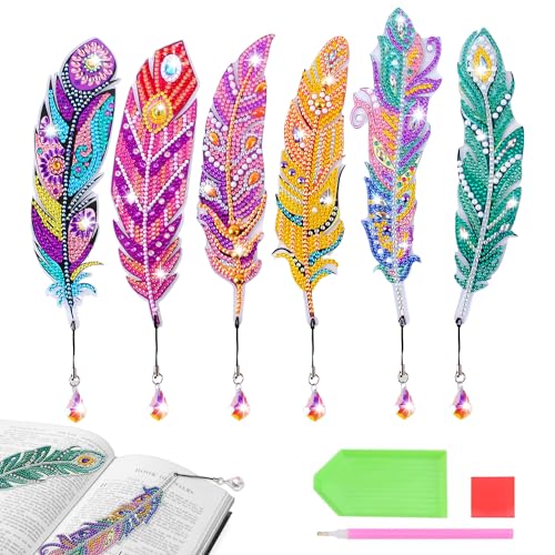 TERJBG 6 Stück Diamond Painting Lesezeichen, Diamant Malerei Lesezeichen mit Anhänger Kristall, Diamond-painting Lesezeichen Kinder Erwachsene für DIY Kunsthandwerk Geschenk TERJBG 6 Stück Diamond Painting Lesezeichen, Diamant Malerei Lesezeichen mit Anhänger Kristall, Diamond-painting Lesezeichen Kinder Erwachsene für DIY Kunsthandwerk Geschenk von TERJBG