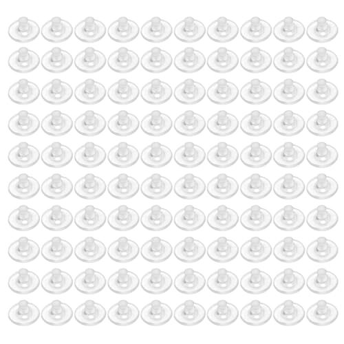 100 Stück transparente Gummi-Ohrring-Stopper, sichere Ohrstecker, Zubehör, Ohrringe, Verschlüsse für Schmuckbegeisterte, sichere Ohrring-Verschlüsse von TERNCOEW