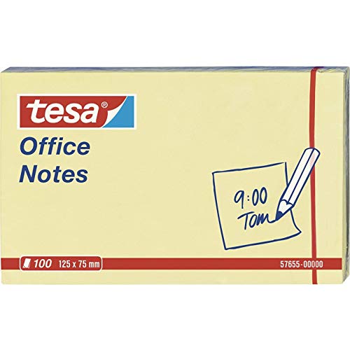 Gelbe Tesa Office Notes, 125x75mm, 100 Blatt pro Packung, 12 Packungen Gelbe Tesa Office Notes, 125x75mm, 100 Blatt pro Packung, 12 Packungen von TESA