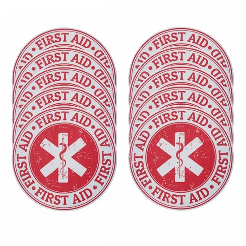 10 Stück 5'' x 5" Erste Hilfe Notfallmedizin Symbol Stempel Aufkleber Aufkleber Design, Blasenfreie selbstklebende Aufkleber, wasserdichte Notfallbehandlung Etiketten 10 Stück 5'' x 5" Erste Hilfe Notfallmedizin Symbol Stempel Aufkleber Aufkleber Design, Blasenfreie selbstklebende Aufkleber, wasserdichte Notfallbehandlung Etiketten von TESDA