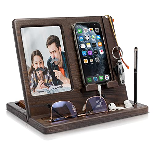 TESLYAR Holz Telefon Dockingstation Asche Baum Bilderrahmen 10 х 15 cm Geldbörsenständer & Uhren Organisator Herren Weihnachten Geschenk Ehemann Ehefrau Jubiläum Vater Geburtstag Geldbörse Vater Mann TESLYAR Holz Telefon Dockingstation Asche Baum Bilderrahmen 10 х 15 cm Geldbörsenständer & Uhren Organisator Herren Weihnachten Geschenk Ehemann Ehefrau Jubiläum Vater Geburtstag Geldbörse Vater Mann von TESLYAR