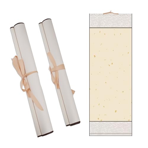 2 Stück Schriftrollen Chinesische Kalligraphie, 93 x 32cm Schriftrolle Reispapier, Chinesische Schriftrolle Kalligraphie Leere Hängende, Leere Malerei Scroll, für Chinesische Kalligrafie, Malerei von TESSTSY