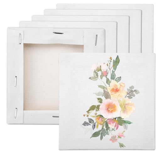 6 Stück Mini Leinwand Weiß, 10 X 10 Cm Kleine Leinwände Mit Staffelei, Baumwolle Leinwand Zum Bemale, Leinwand Malen, Leinwand Rahmen, bleinwand klein für Bastler Und Künstler, Acryl und Ölgemälde 6 Stück Mini Leinwand Weiß, 10 X 10 Cm Kleine Leinwände Mit Staffelei, Baumwolle Leinwand Zum Bemale, Leinwand Malen, Leinwand Rahmen, bleinwand klein für Bastler Und Künstler, Acryl und Ölgemälde von TESSTSY