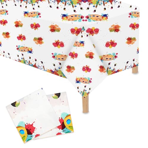 TESSTSY 2 Stück Basteln Tischdecke Kinder Plastik Abwaschbar für Die Schulanfangsparty, 130 x 220 cm Wasserdicht Happy Birthday Tischdecke, Schillernde Plastik Tischdecke für Geburtstag Feiern TESSTSY 2 Stück Basteln Tischdecke Kinder Plastik Abwaschbar für Die Schulanfangsparty, 130 x 220 cm Wasserdicht Happy Birthday Tischdecke, Schillernde Plastik Tischdecke für Geburtstag Feiern von TESSTSY