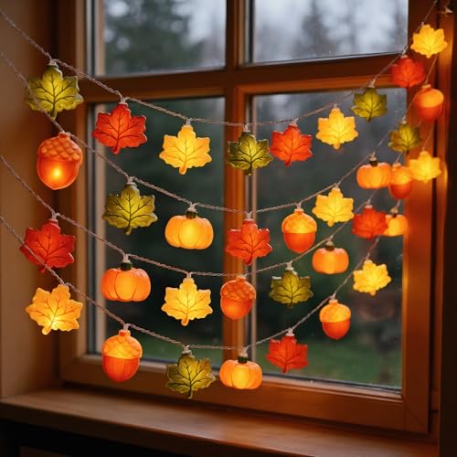 Aperol Deko Lichterkette Orange, 2 m 10 LED Aperol Spritz Kostüm Orangenscheiben Lichterkette Batteriebetrieben für Karneval, Halloween, Außen & Innen, Deko Wohnzimmer, Schlafzimmer (Herbst A 3M) von TETSMG