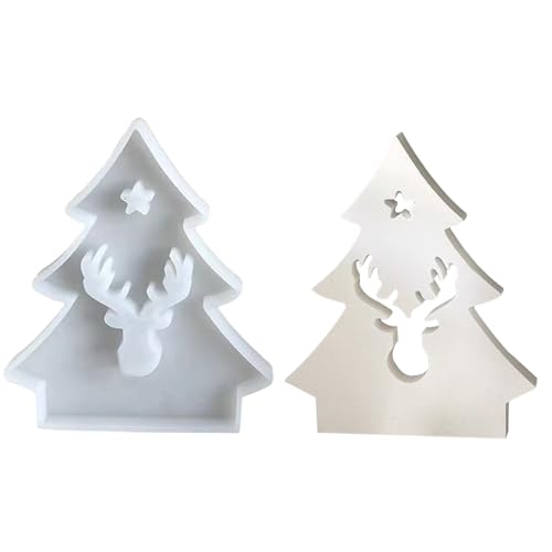 Silikonformen Gießformen Einschieber, Elch Tannenbaum Silikonform Einschieber, Silikonformen Gießformen Weihnachten, Silikonform Weihnachten Kerzenhalter, Giessformen Silikon Gießformen Einschieber von TETSMG