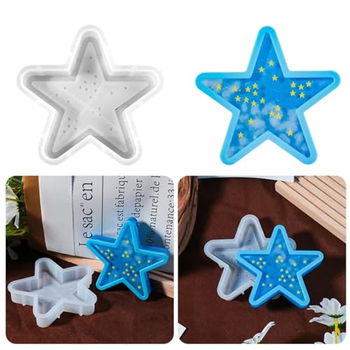 Silikonformen Gießformen Weihnachten, Sterne Silikonform Weihnachten, Gießformen Silikon Weihnachten Stern, Sterne Giessformen Silikon Gipsformen zum Gießen, Epoxidharz Formen (Sterne) von TETSMG