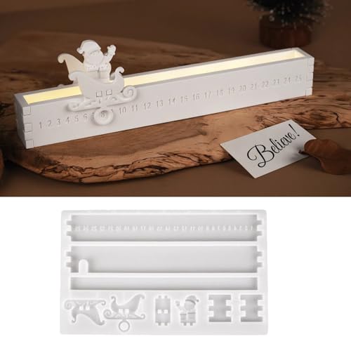 Silikonformen Gießformen Weihnachten Adventskalender 2025, Weihnachtsmann Silikonform Weihnachten, Gießformen Silikon Giessformen Silikon Gießform Weihnachten für DIY Adventkalender von TETSMG