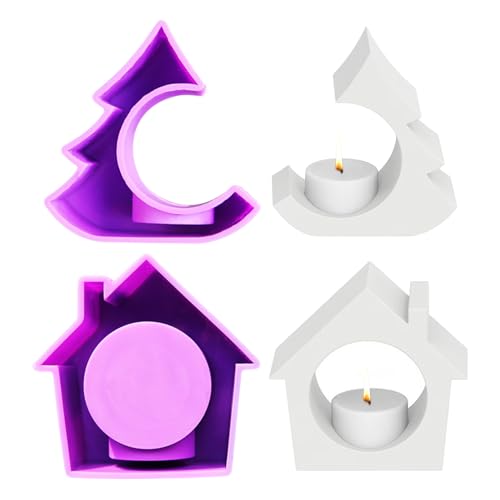 Silikonformen Gießformen Weihnachten Häuser, Weihnachtsbaum Haus Silikonform Kerzenhalter, Silikonform Weihnachten, Giessformen Silikon Gießform Kerzenhalter für Weihnachtsdeko Teelichter (Haus 07) Silikonformen Gießformen Weihnachten Häuser, Weihnachtsbaum Haus Silikonform Kerzenhalter, Silikonform Weihnachten, Giessformen Silikon Gießform Kerzenhalter für Weihnachtsdeko Teelichter (Haus 07) von TETSMG
